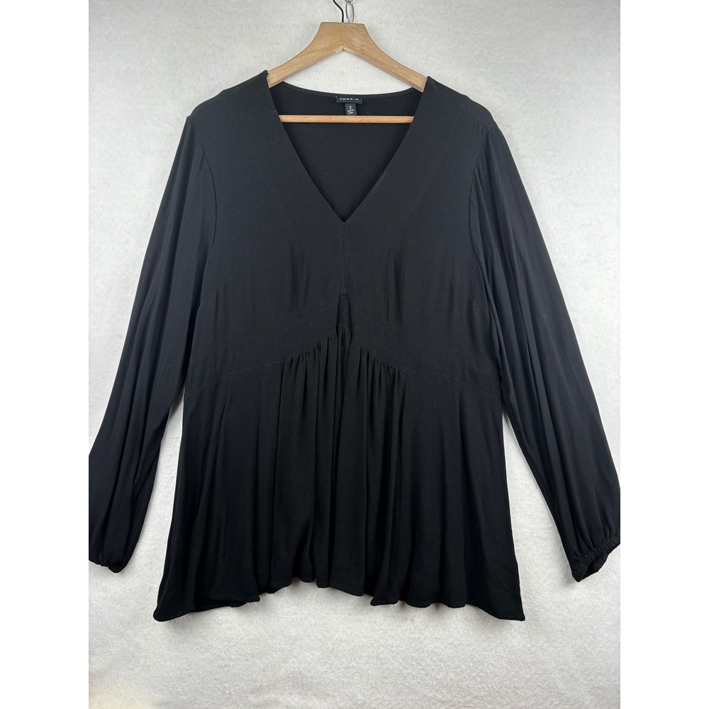 Torrid Peplum Blouse Womens 2 2X‎ Empire Waist Boho Flowy